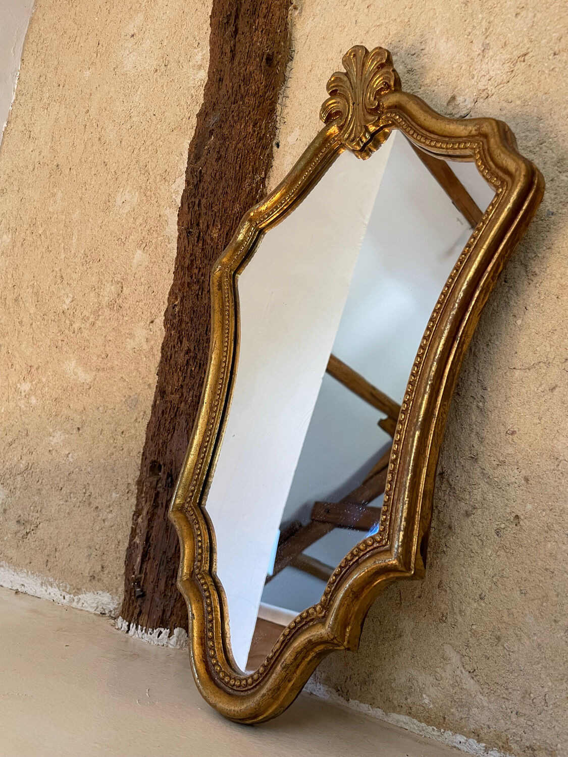 Baroque style gold mirror