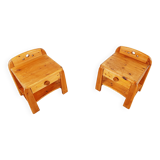 Paire de chevet vintage en pin, années 1960