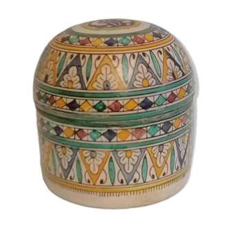 Pot couvert céramique orientale Fez Maroc