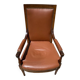 Fauteuil en bois et cuir