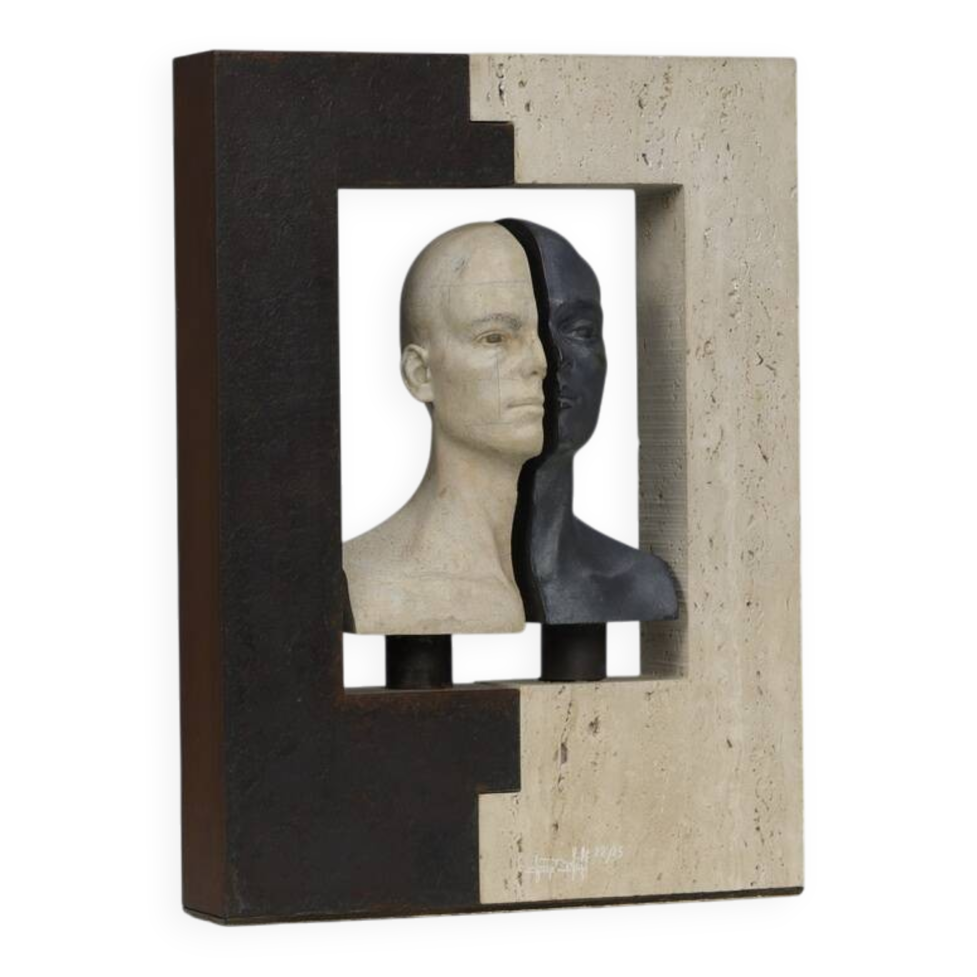 Sculpture “Two = One” by Josep Bofill, 1995