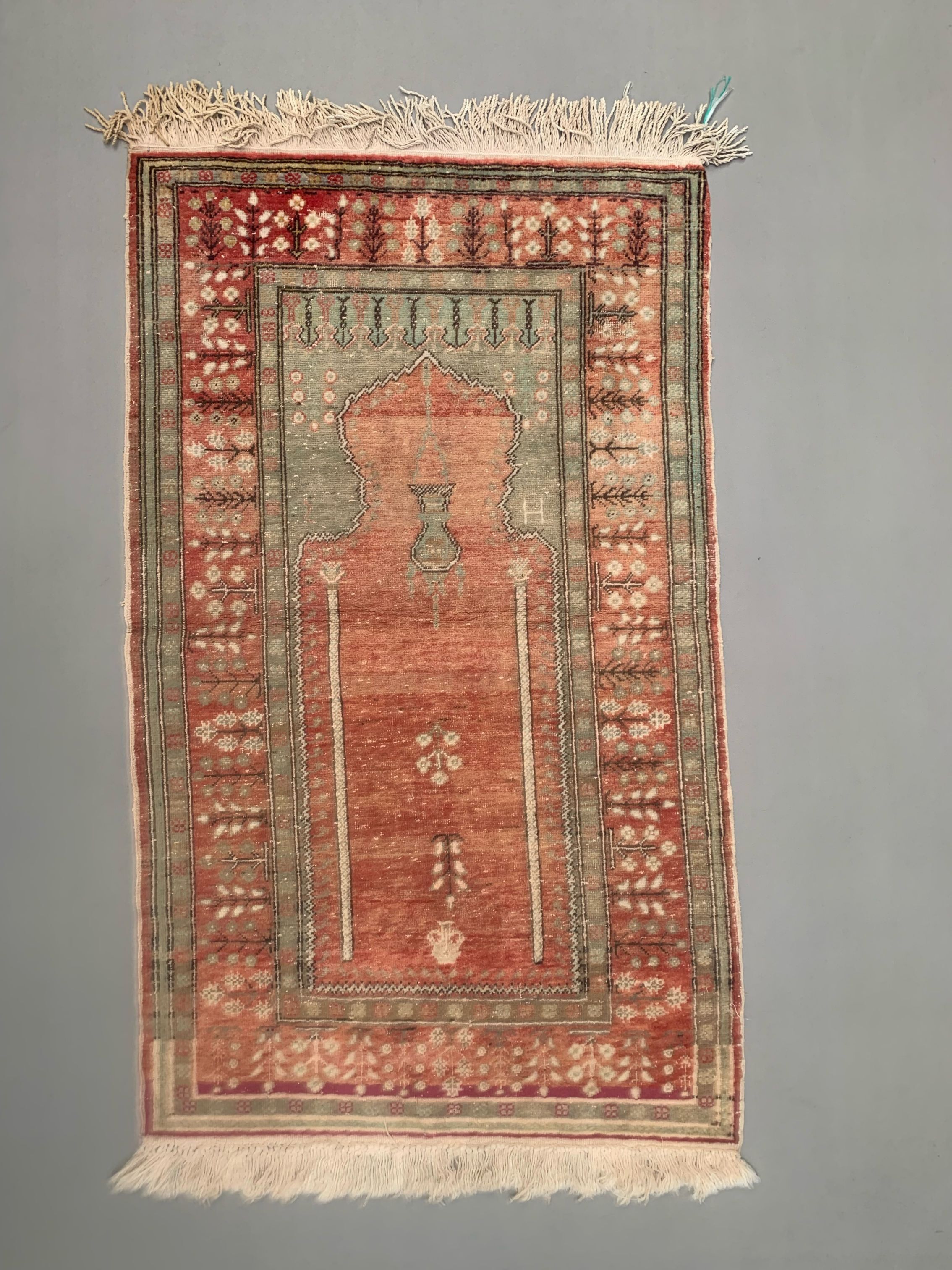 Vintage turkish oushak rug 150x86 cm carpet