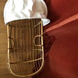 Baby wicker cradle