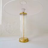 Mid-century glass and brass table lamp Bergbom B-019 Sweden 1960s