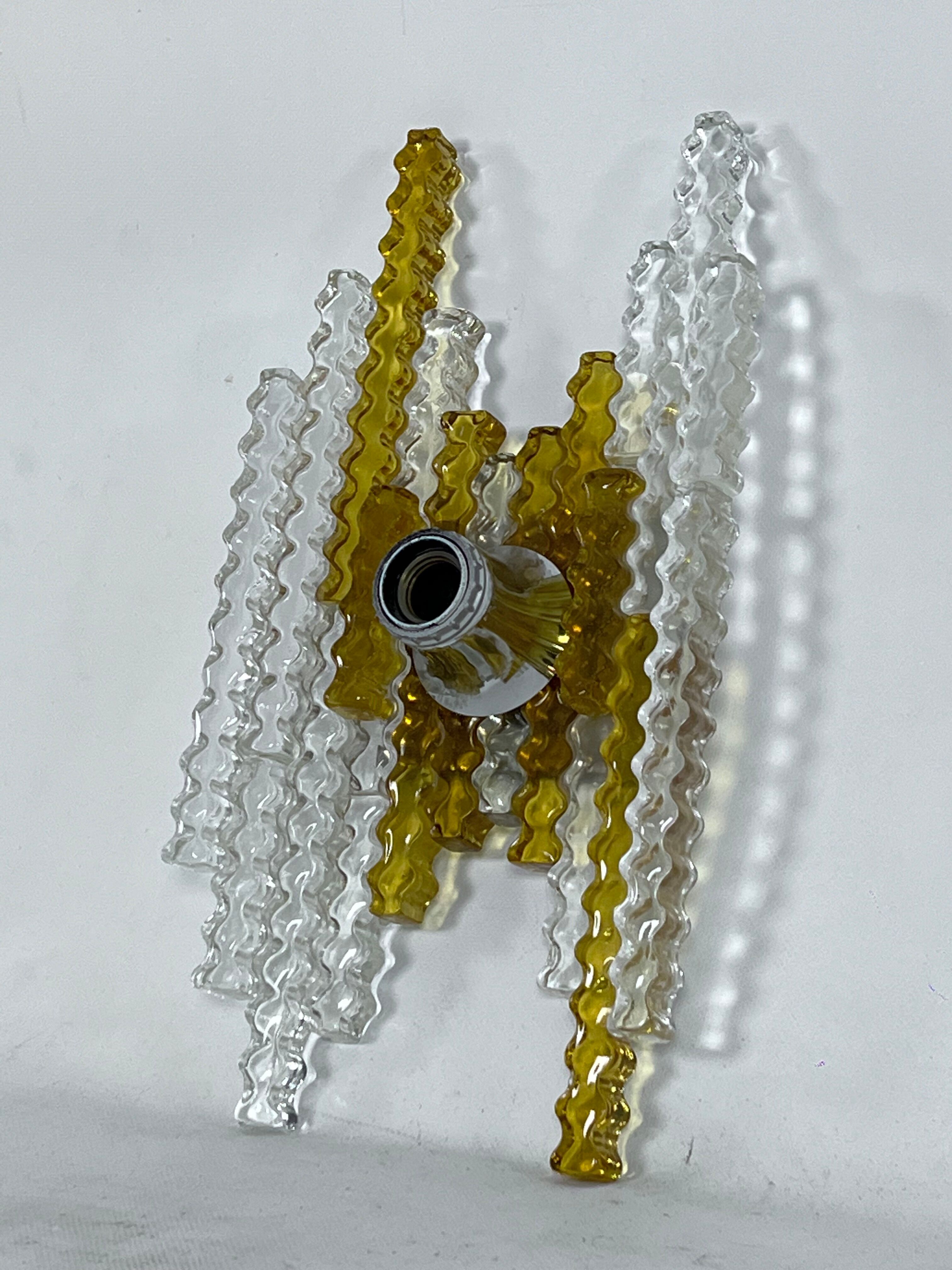 Wall lamp in Murano glass Italy Poliarte 1970s