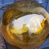 Parscot amber bubbled glass ball design pendant from the 70s