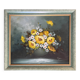 HST painting "Bouquet of flowers in a vase" signed + cadere ec. XX°