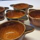Set of 6 ear bowls in stoneware in very good condition.
