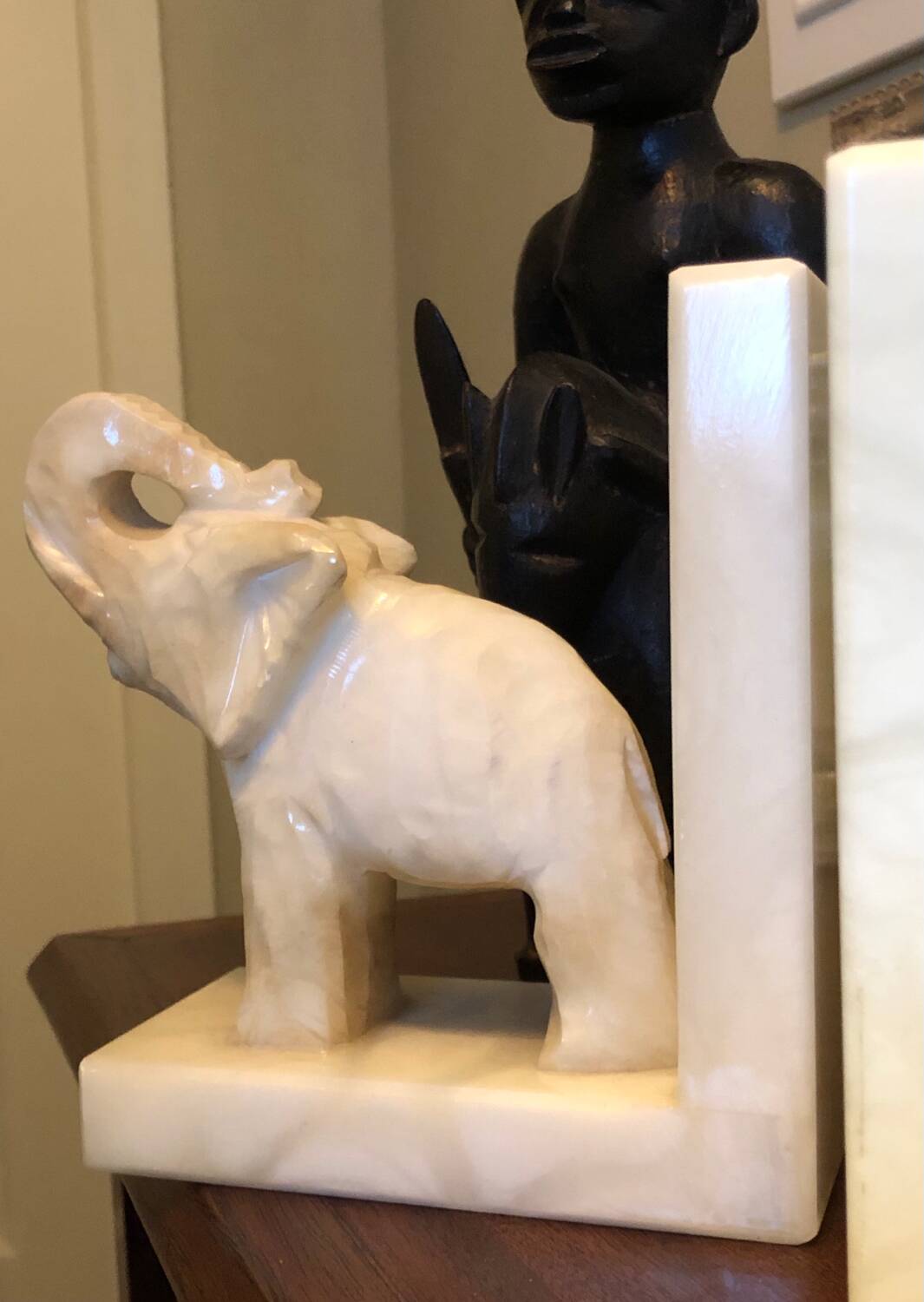 Alabaster bookends