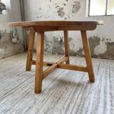 Set of round table and 4 rounded benches, 1950