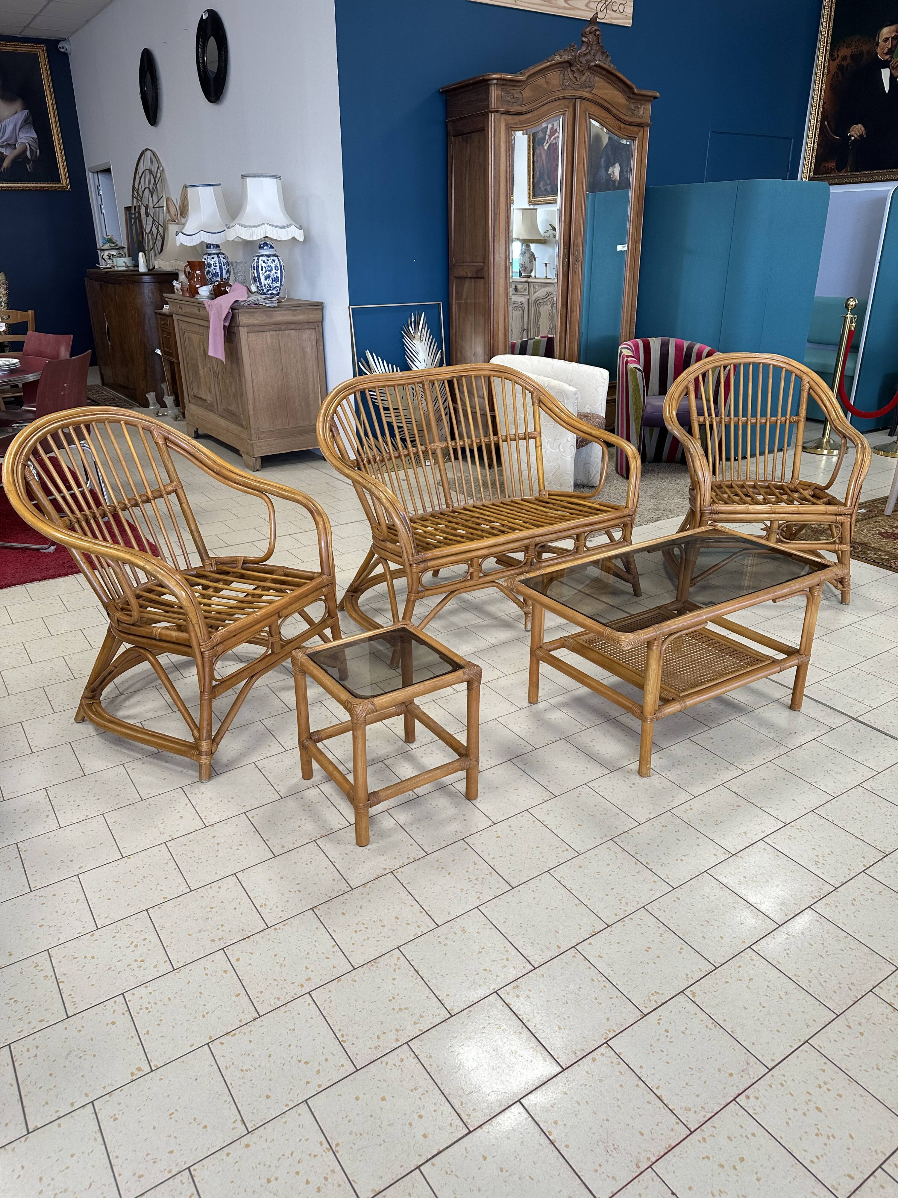 Rattan garden furniture