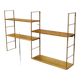 String metal shelf 1960 faux wood