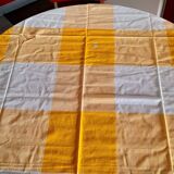 Rectangular checkered tablecloth 60s