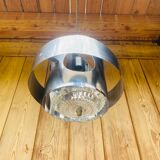 Suspension in chrome metal and glass from the 70s