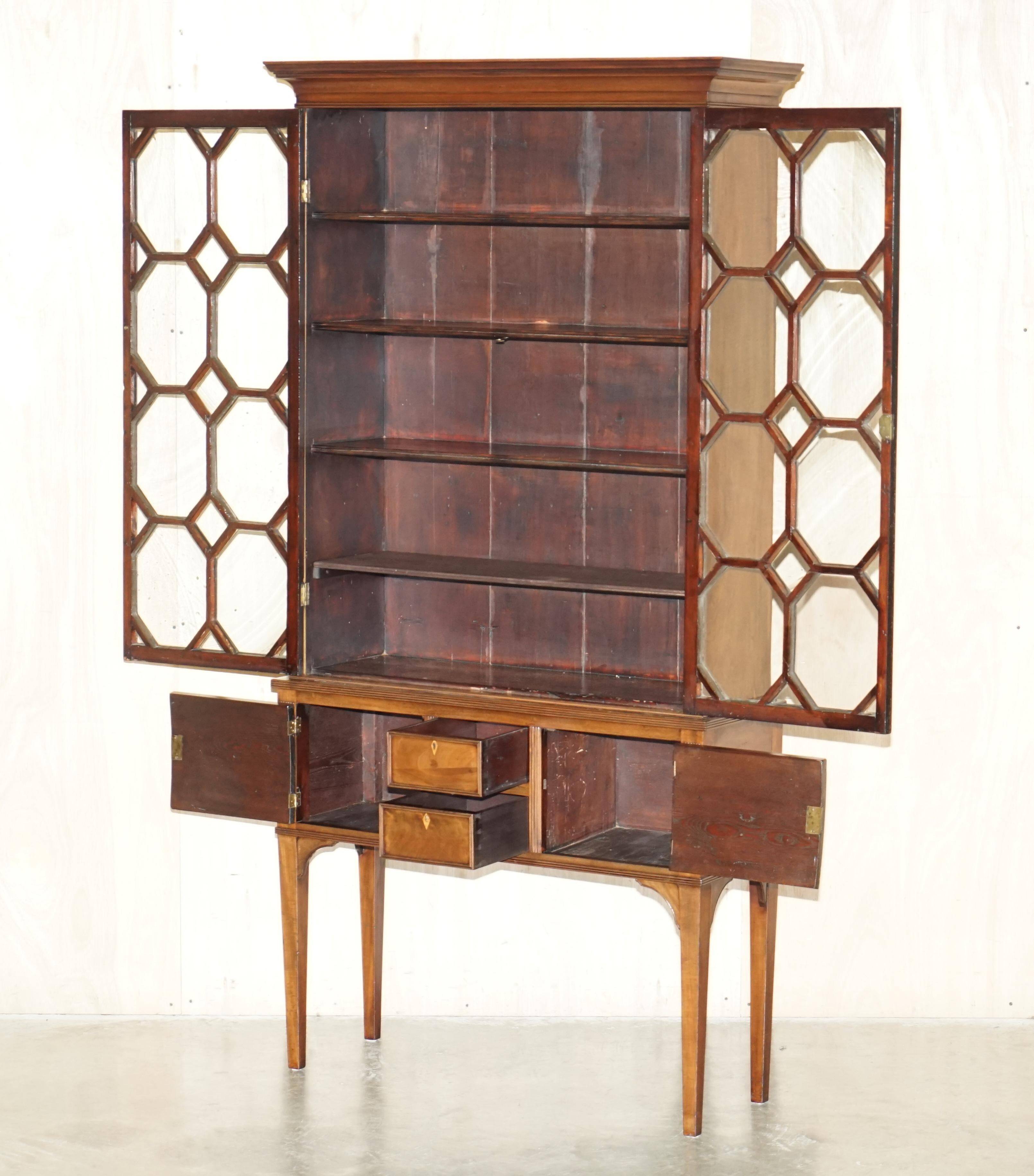 Victorian Antique Astral Library circa 1870 with Long Legs