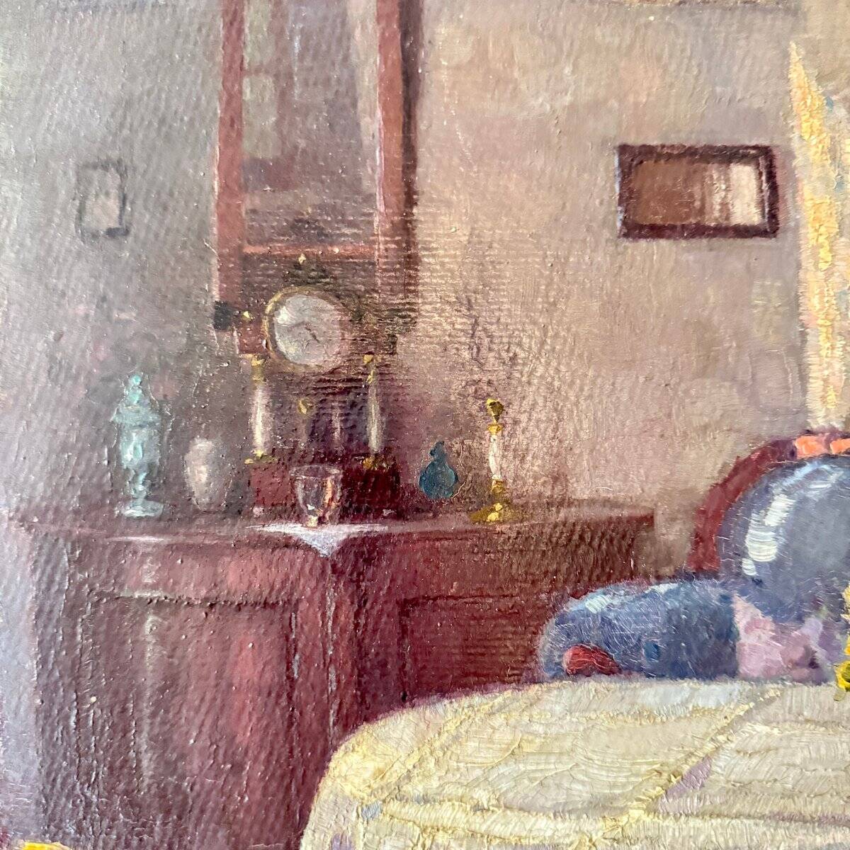 Salon Interior, 1840, Oil on Canvas, Framed