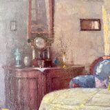 Salon Interior, 1840, Oil on Canvas, Framed