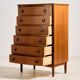 Teak chest of drawers with six drawers