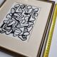 Screenprint after Jean Dubuffet framed under glass 24 cm by 31 cm