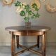 Vintage extendable wooden table from the 50s with independent extension