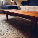 Table basse en bois et laiton