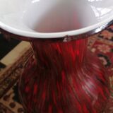Vase in gold and red opaline