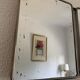 Vintage 1960s triptych barber hairdresser pumpkin mirror - 27 x 68 cm