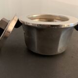 Luc Lanel silver metal and rosewood sugar for Christofle art deco