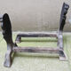 Old Cast Iron Chenets Profile of Man with Collerette