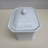 Fired white porcelain terrine
