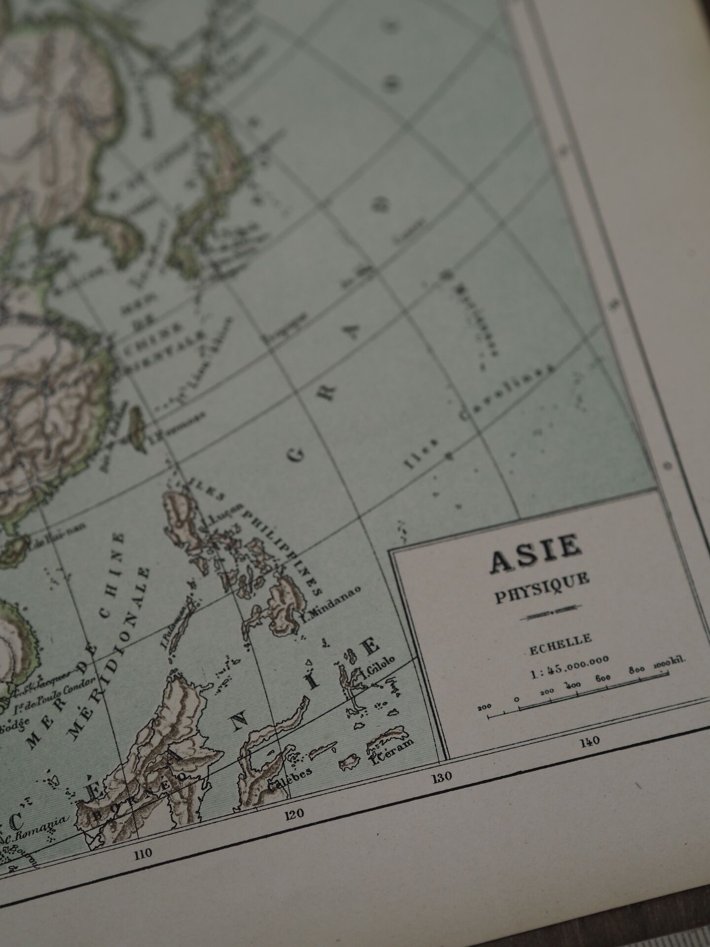 Old map of Asia 1887 – Vintage geographical map
