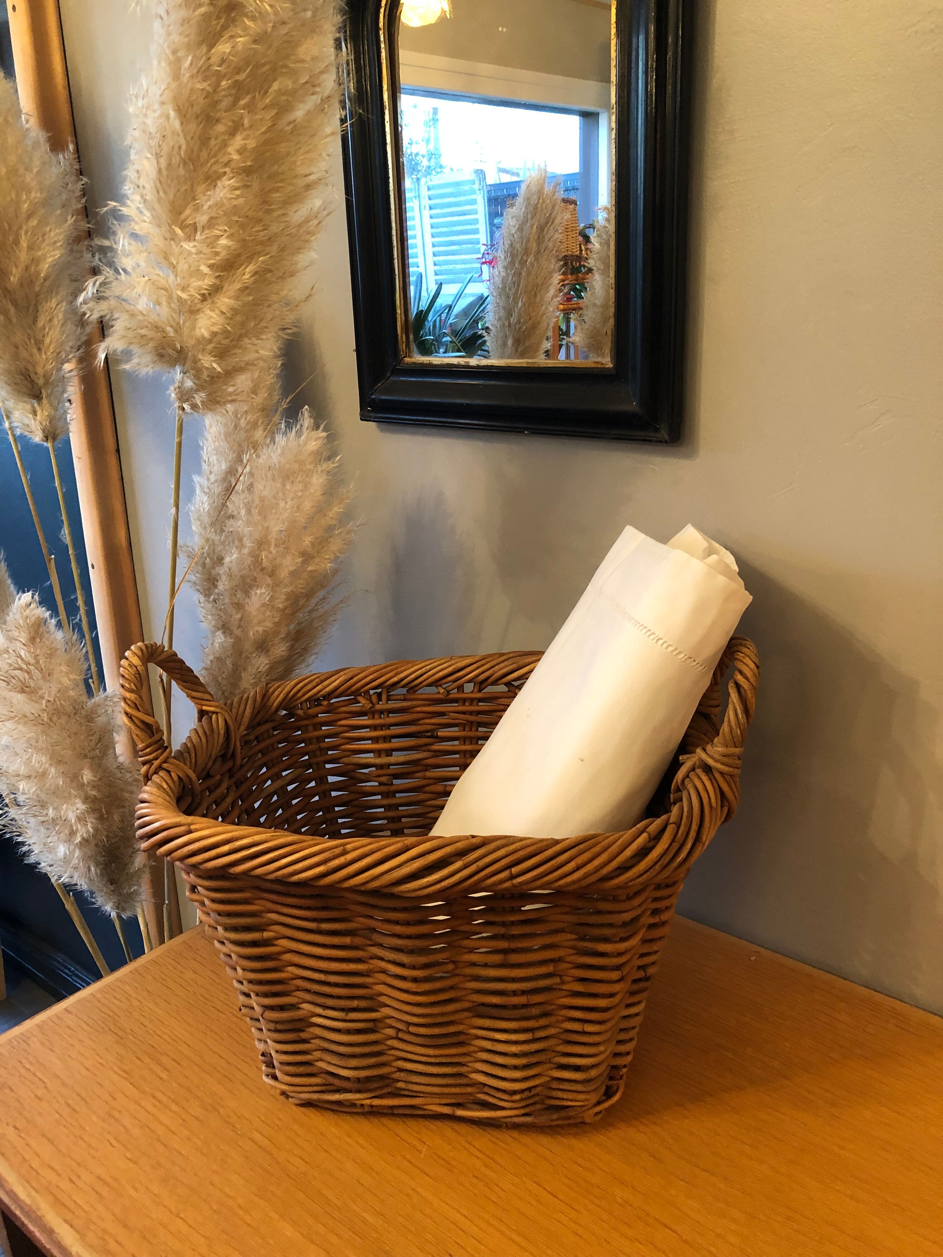 Old rattan basket
