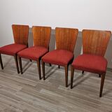 4 art deco dining chairs by Jindrich Halabala
