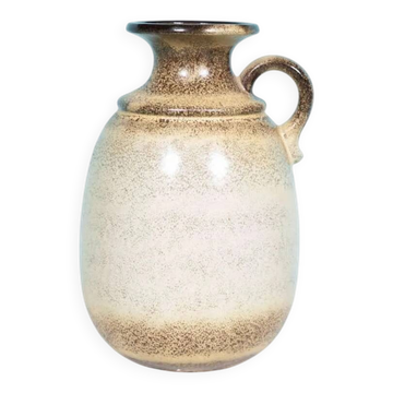 Vase bohème années 60, céramique fat lava, Allemagne de l'Ouest