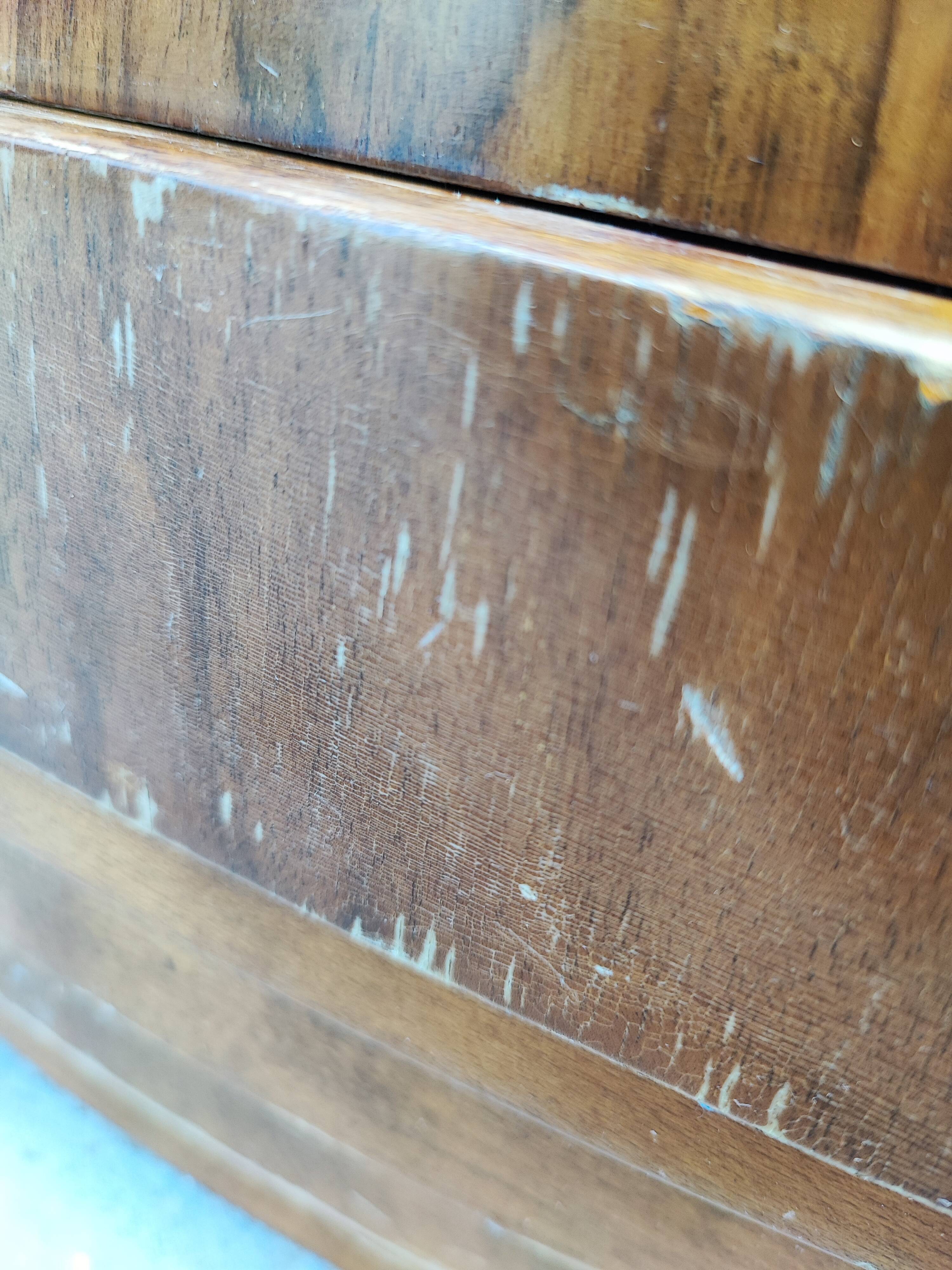 Bedside table marble top art-deco style