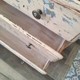 Vintage chest of drawers in patinated wood