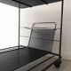 Perforated black metal trolley service, Matégot 1950 design