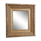Mirror and old frame with keys gilded stucco wood 44,5x40 cm, leafing 28,5x23,5 cm