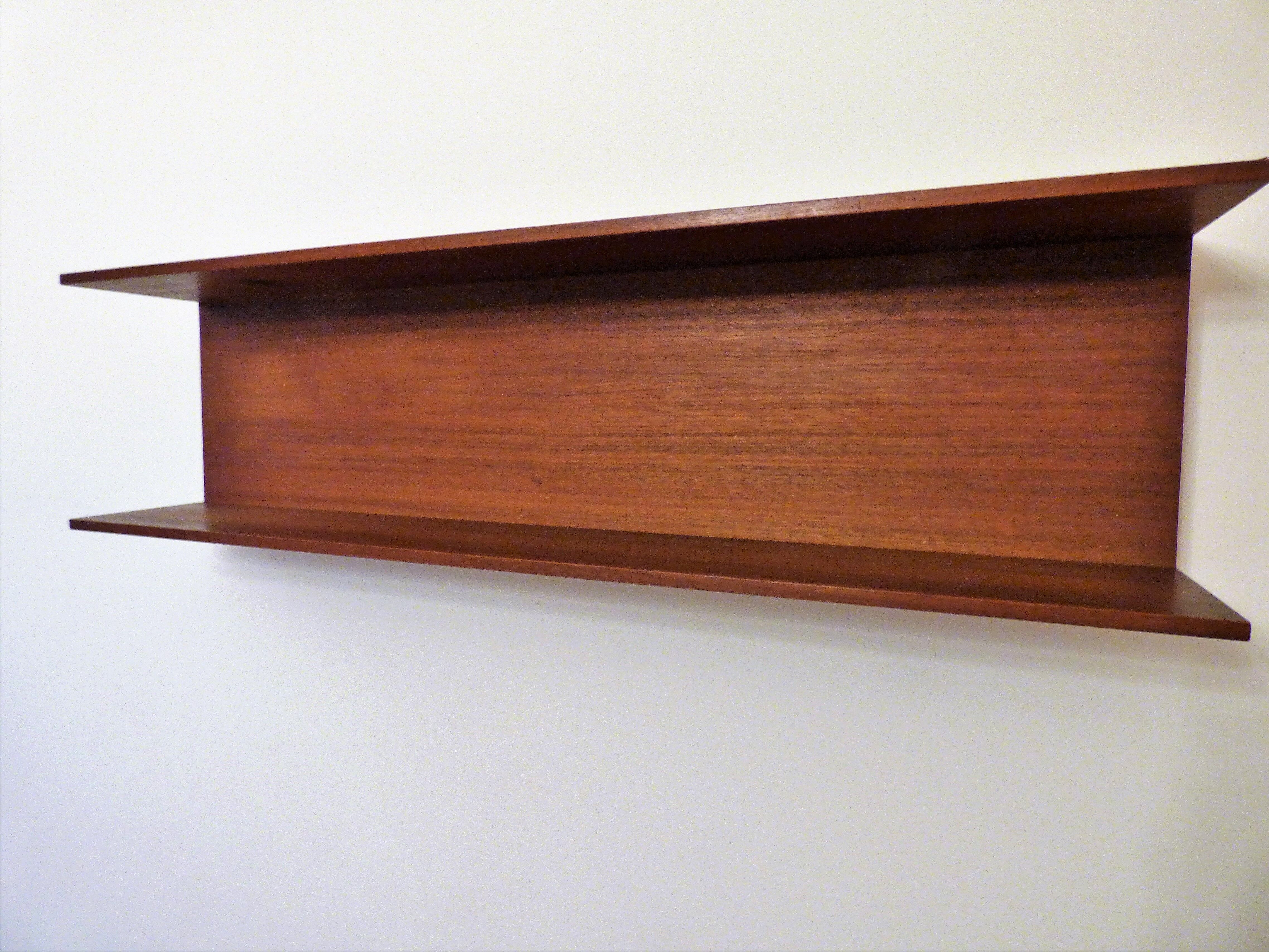Walter Wirz U-Form teak shelf for Wilhem Renz - 100 cm