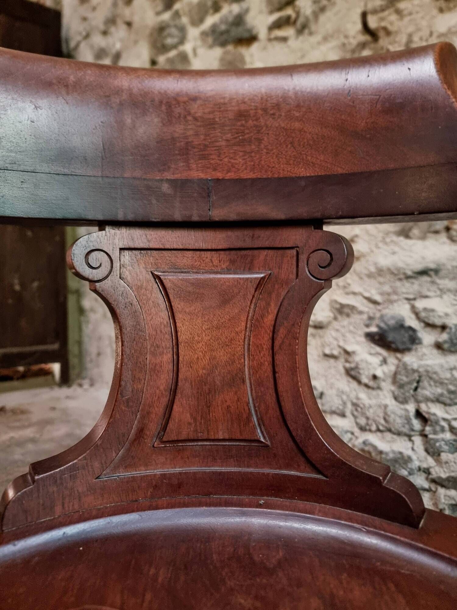 Antique wooden office chair – swivel captain's chair – walnut chair – early 1900s