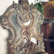 Pair of Louis XIII style chairs in patinated solid oak – piece