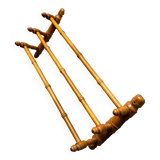 Old wooden towel rack 3 arms