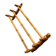 Old wooden towel rack 3 arms