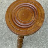 Vintage turned wooden tripod stool 1950-60