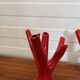 Set of two vintage “Alberello” coral vases