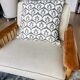 Ottoman cushion cover style ikat white/gray - 50 x 50