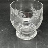 Service à boissons carafe et ses 6 verres en verre fin ciselé