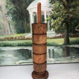 Five olive wood egg cups
