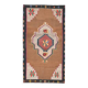 1970s vintage Turkish Oushak handmade wool cotton brown area rug 180x345