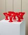 Six Red Glass Joy by Leonardo Drinking Glasses - Postmodern Memphis Style, 1980s Italian Vintage Glassware